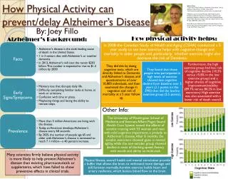 How Physical Activity can prevent/delay Alzheimer’s Disease