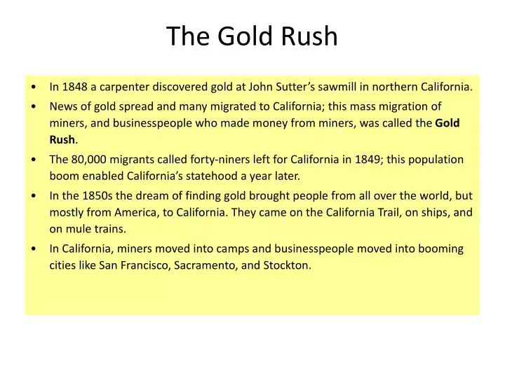 the gold rush