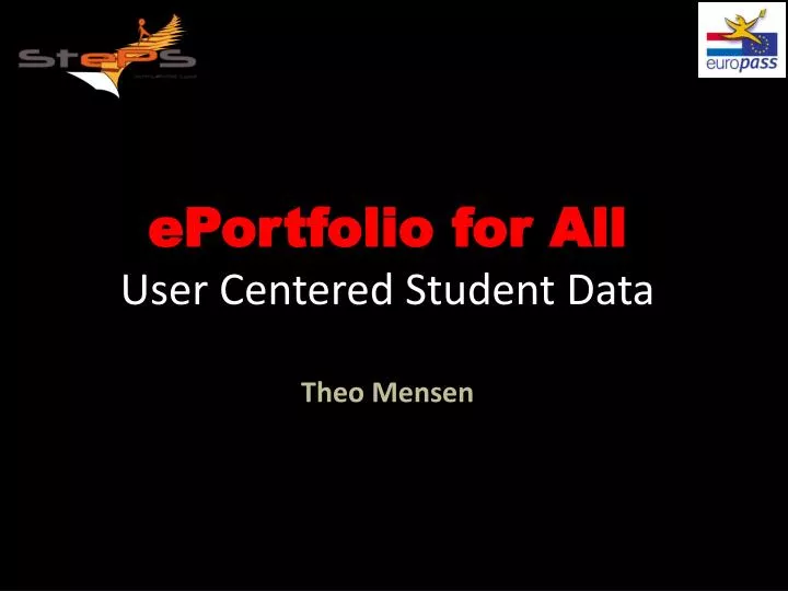 eportfolio for all user centered student data theo mensen