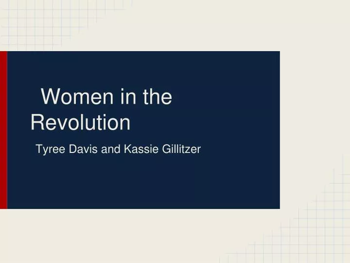 women in the revolution