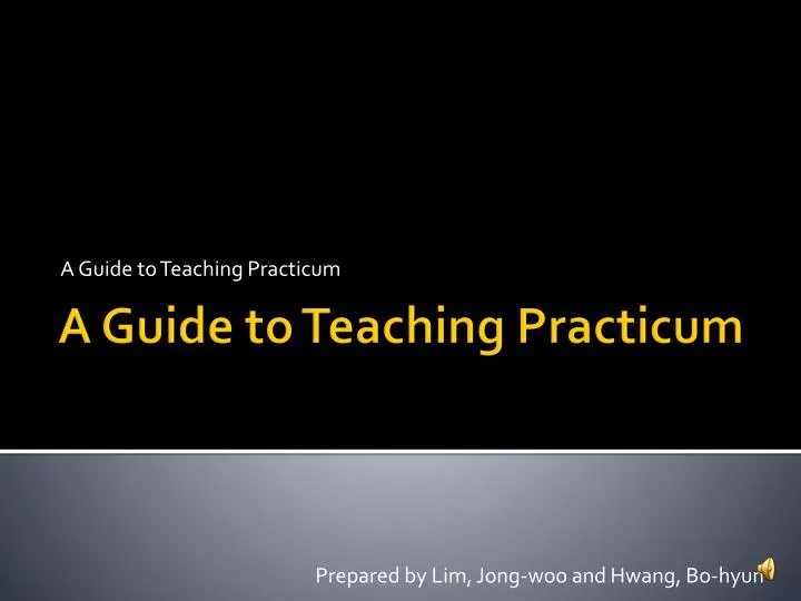 a guide to teaching practicum