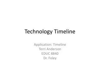 Technology Timeline