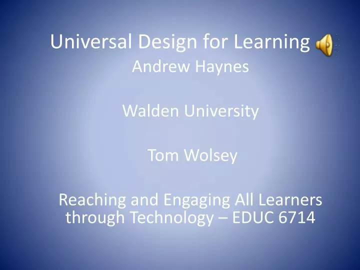 universal design for learning