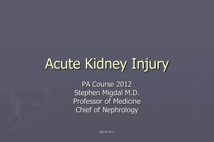 acute kidney injury