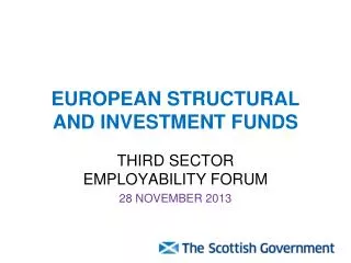 EUROPEAN STRUCTURAL AND INVESTMENT FUNDS