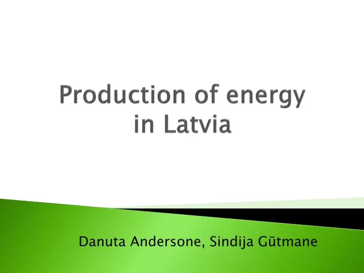 production of energy in latvia