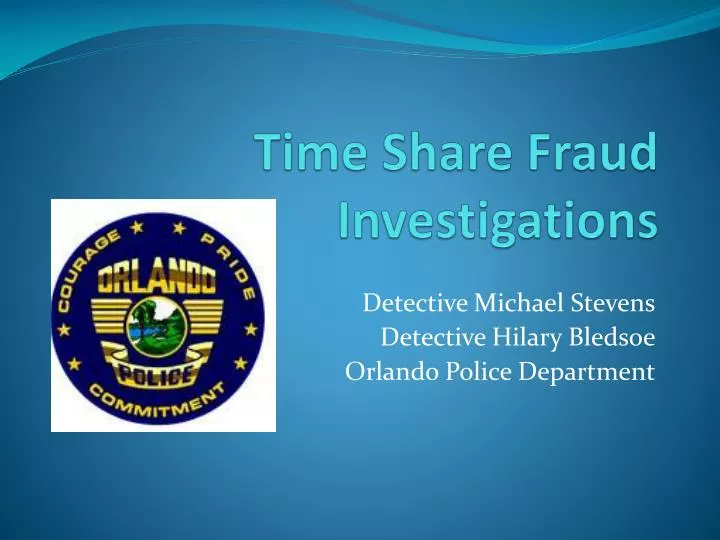 time share fraud investigations