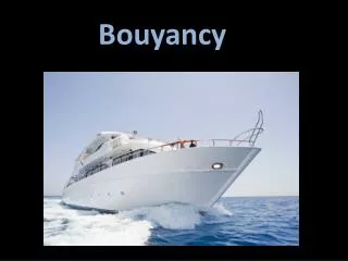 Bouyancy