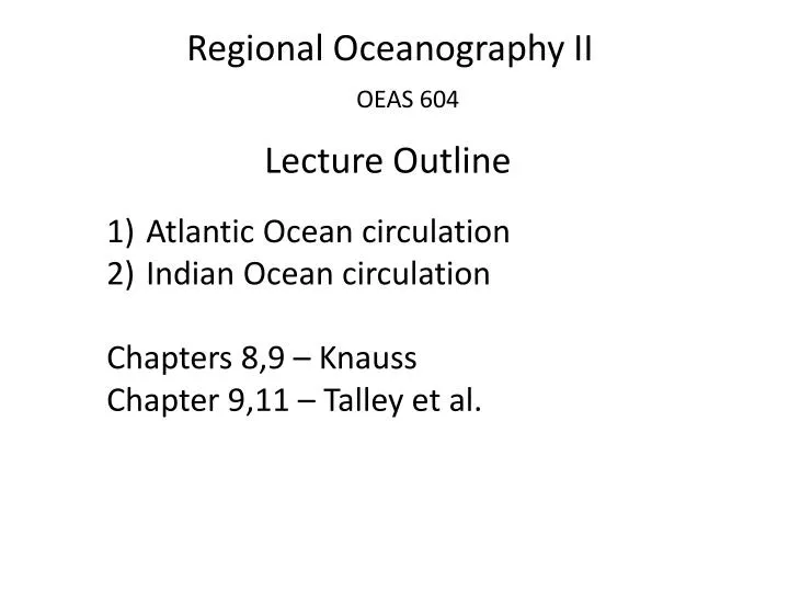 regional oceanography ii