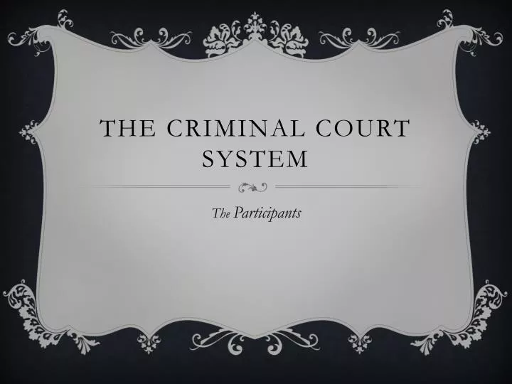 the criminal court system
