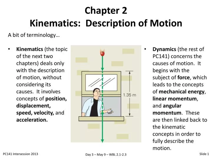 chapter 2 kinematics description of motion