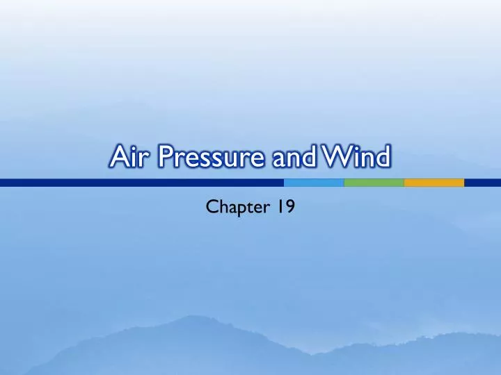 air pressure and wind
