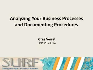 Analyzing Your Business Processes and Documenting Procedures