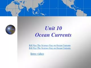 Unit 10 Ocean Currents