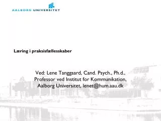 l ring i praksisf llesskaber