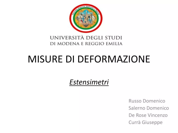 misure di deformazione estensimetri