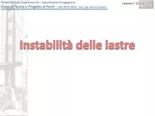 instabilit delle lastre