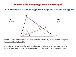 In un triangolo a lato maggiore si oppone angolo maggiore