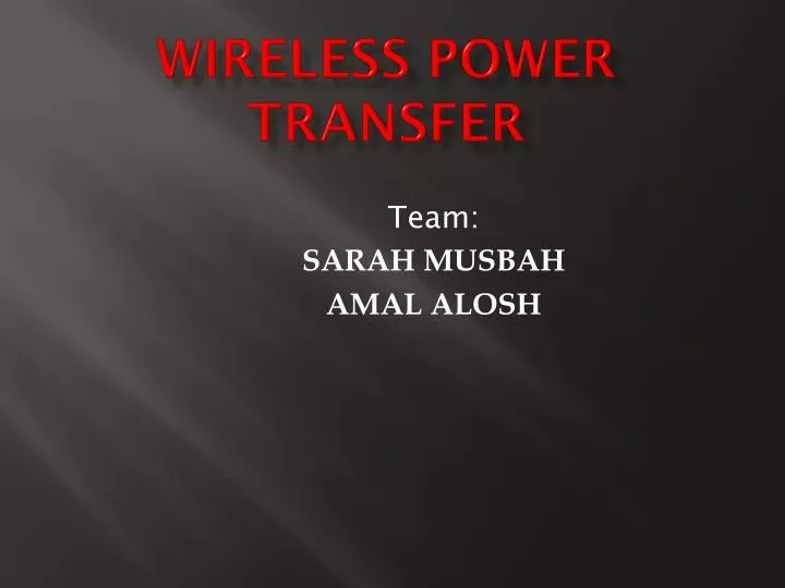 wireless power transfer