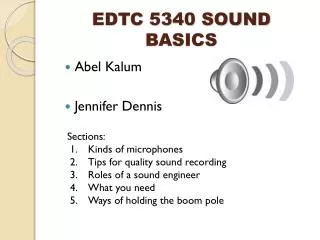 EDTC 5340 SOUND BASICS