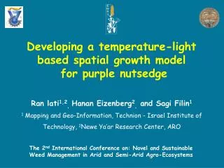 Developing a temperature-light based spatial growth model for purple nutsedge
