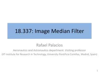 18.337: Image Median Filter