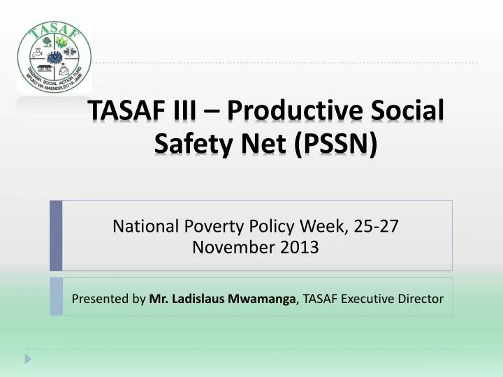 tasaf iii productive social safety net pssn