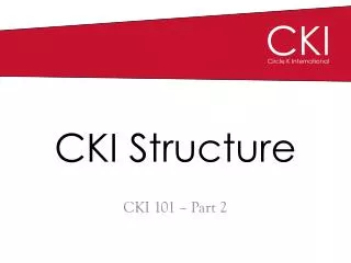 CKI Structure