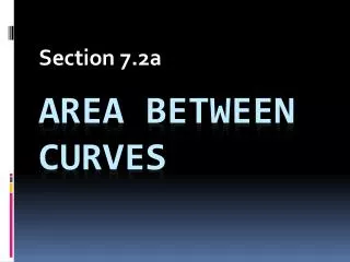 Area between curves