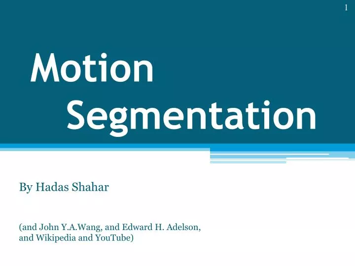 motion segmentation