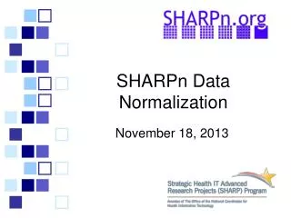 SHARPn Data Normalization