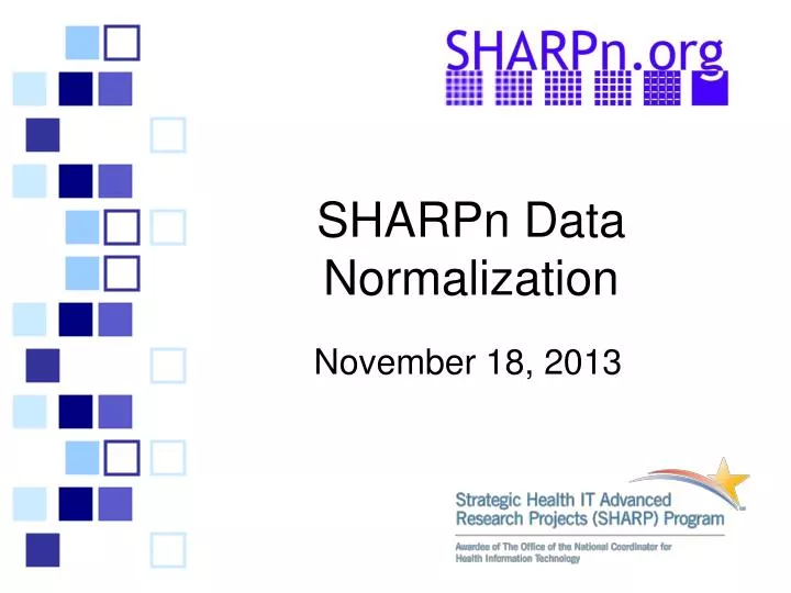 sharpn data normalization