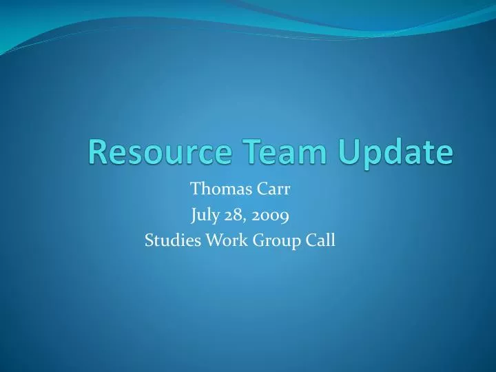 resource team update