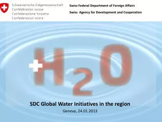 SDC Global Water Initiatives in the region Geneva, 24.01.2013