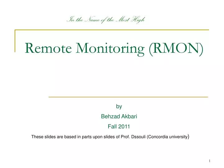 remote monitoring rmon