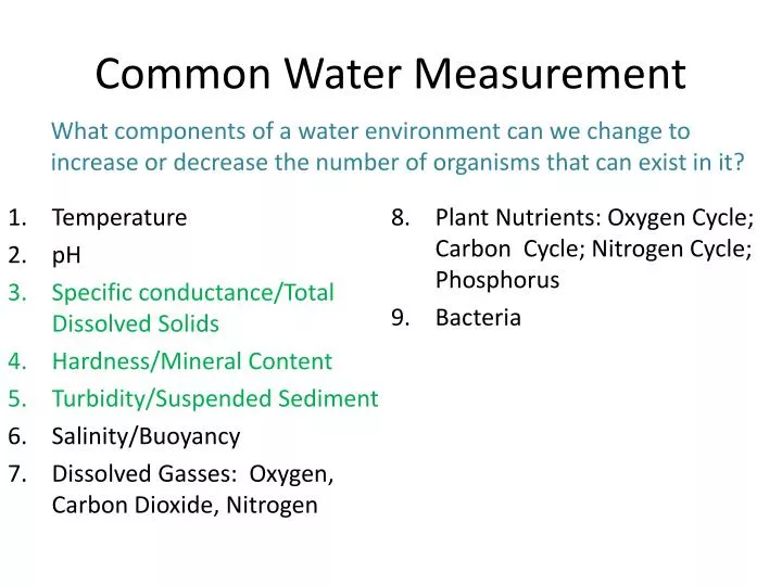 common water measurement