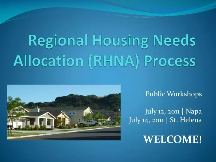 regional housing needs allocation rhna process
