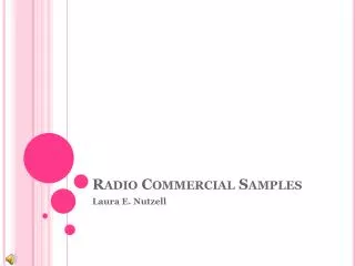 Radio Commercial Samples