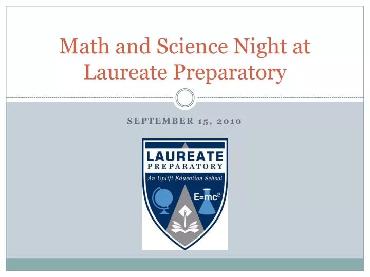 math and science night at laureate preparatory