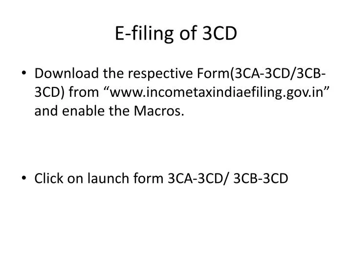 e filing of 3cd