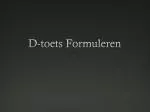 D-toets Formuleren - slide 1