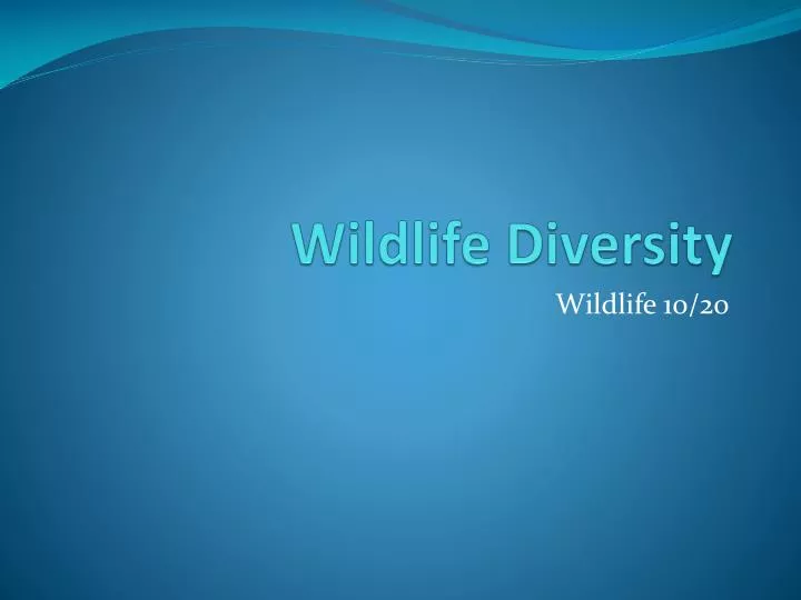 wildlife diversity