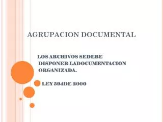 agrupacion documental