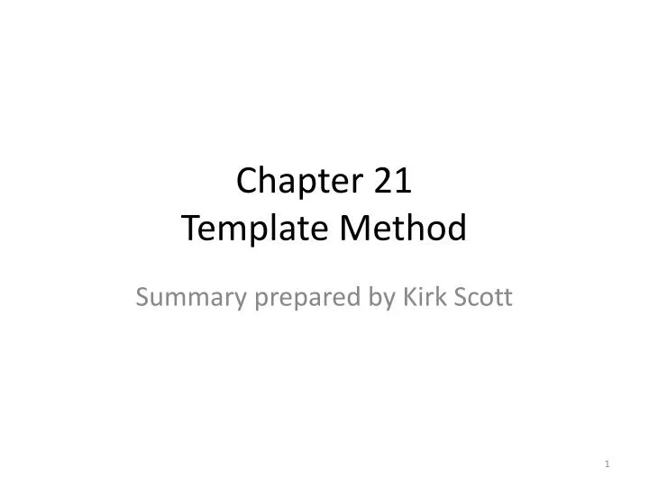 chapter 21 template method