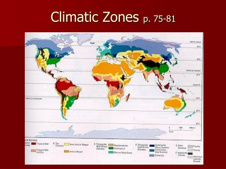 climatic zones p 75 81