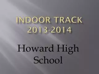 Indoor Track 2013-2014