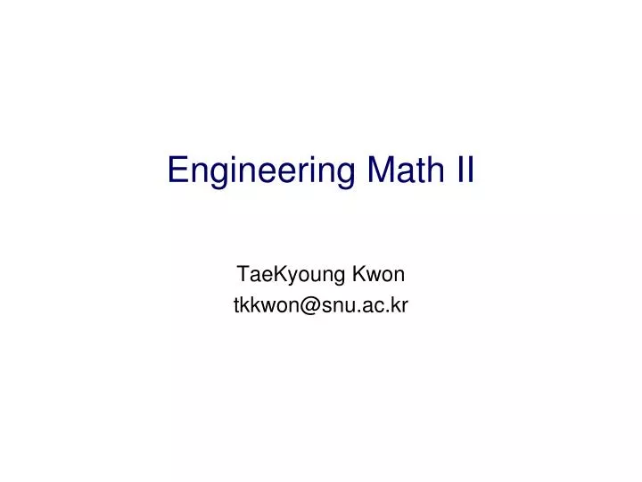 engineering math ii