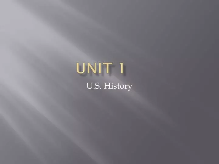 unit 1