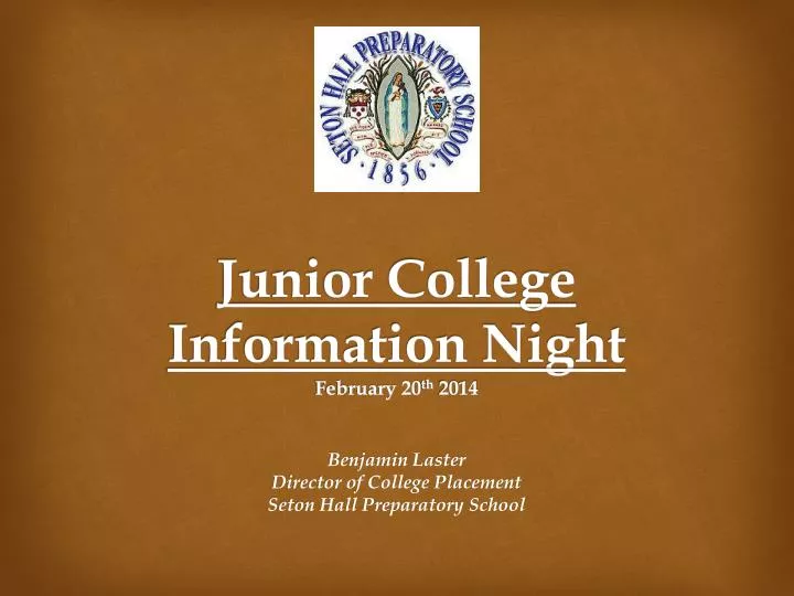 junior college information night february 20 th 2014