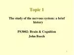 A Brief History of the Study of the Nervous System: The Quest to Understand Brain Function - slide 1